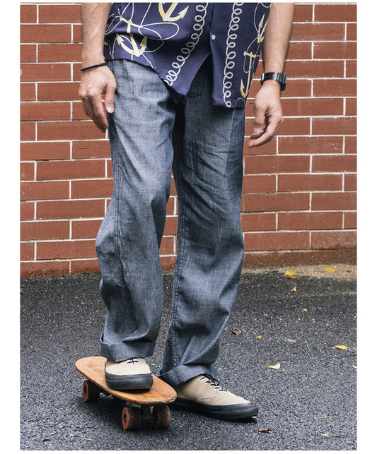 ◇ヴィンテージ復刻モデル 7OZ シャンブレー２タックパンツ◇XS～2XL