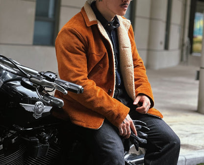 ✩ヴィンテージ復刻 スウェード ウエスタン ランチャージャケット✩S～4XL