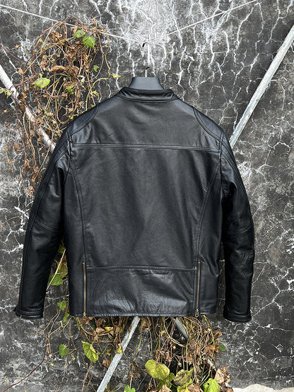 ★J100型 カウレザー シングルライダース ジャケット★Ｍ～4XL