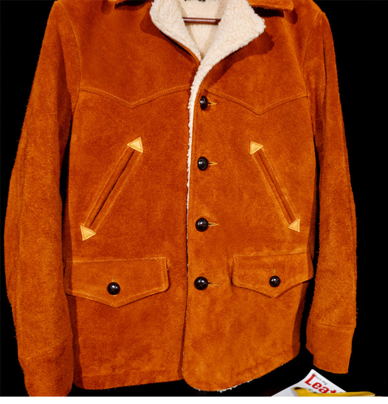 ✩ヴィンテージ復刻 スウェード ウエスタン ランチャージャケット✩S～4XL