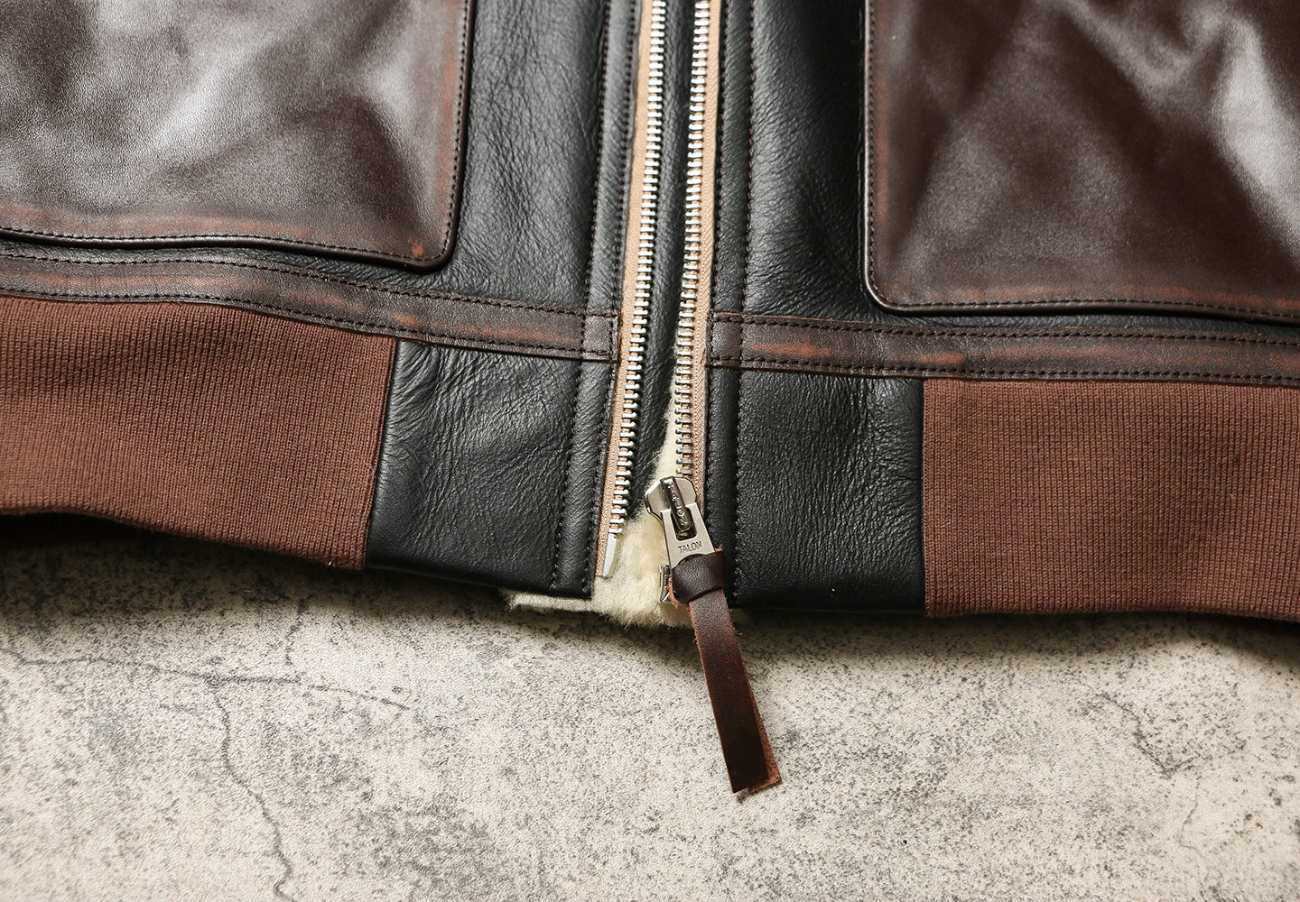 ☆オーストラリア産ムートン 切り替えA-2フライトジャケット☆S～3XL