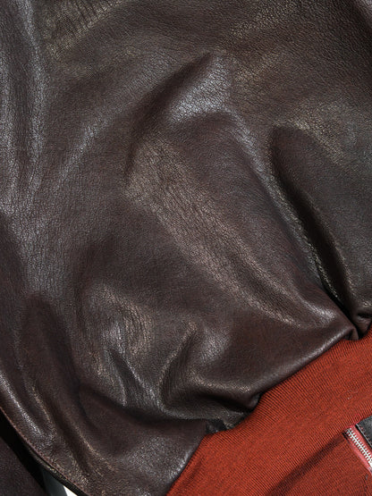 1.3㎜厚△ヴィンテージ復刻 ゴートレザー A-2ジャケット▽S～3XL