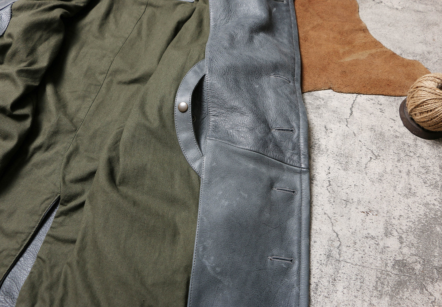 絶妙な色味のブルーグレー◇ヴィンテージ復刻  1.8㎜ USネイビーPコート▼M～4XL