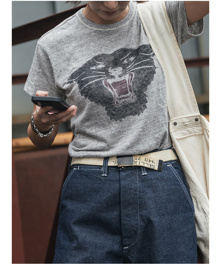 ２色展開◆CCCプリズナー ブラックパンサー染み込みプリントＴシャツ◆XS～3XL