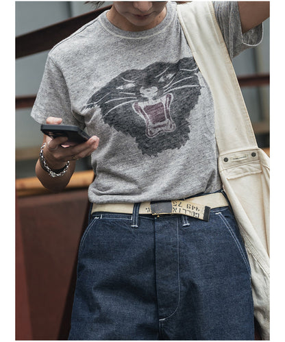 ２色展開◆CCCプリズナー ブラックパンサー染み込みプリントＴシャツ◆XS～3XL