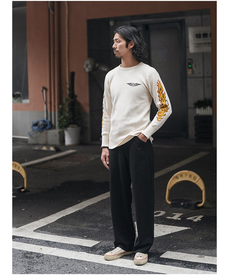 ◆色味、プリントの雰囲気もGOOD◆ヴィンテージ復刻  MOTORCYCLEロングＴシャツ◆S～2XL