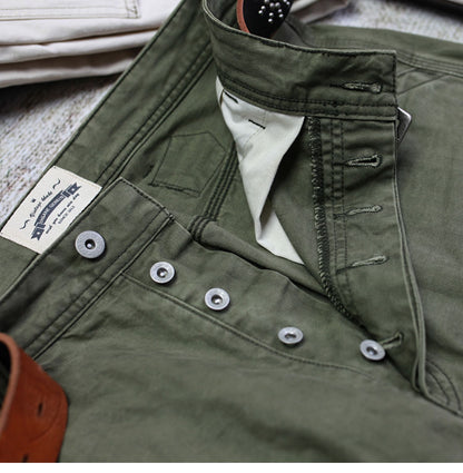 ◇ヴィンテージ復刻デザインHBTコットンヘリンボーン使用 ワークパンツ◇M～3XL