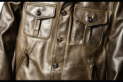 ☆1.6㎜ P37 カウレザージャケット☆S～3XL