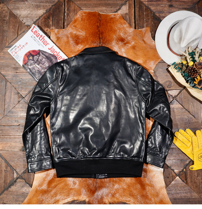 ★ヴィンテージ USエアフォース復刻 ホースハイドレザー A-1 フライトジャケット M～4XL