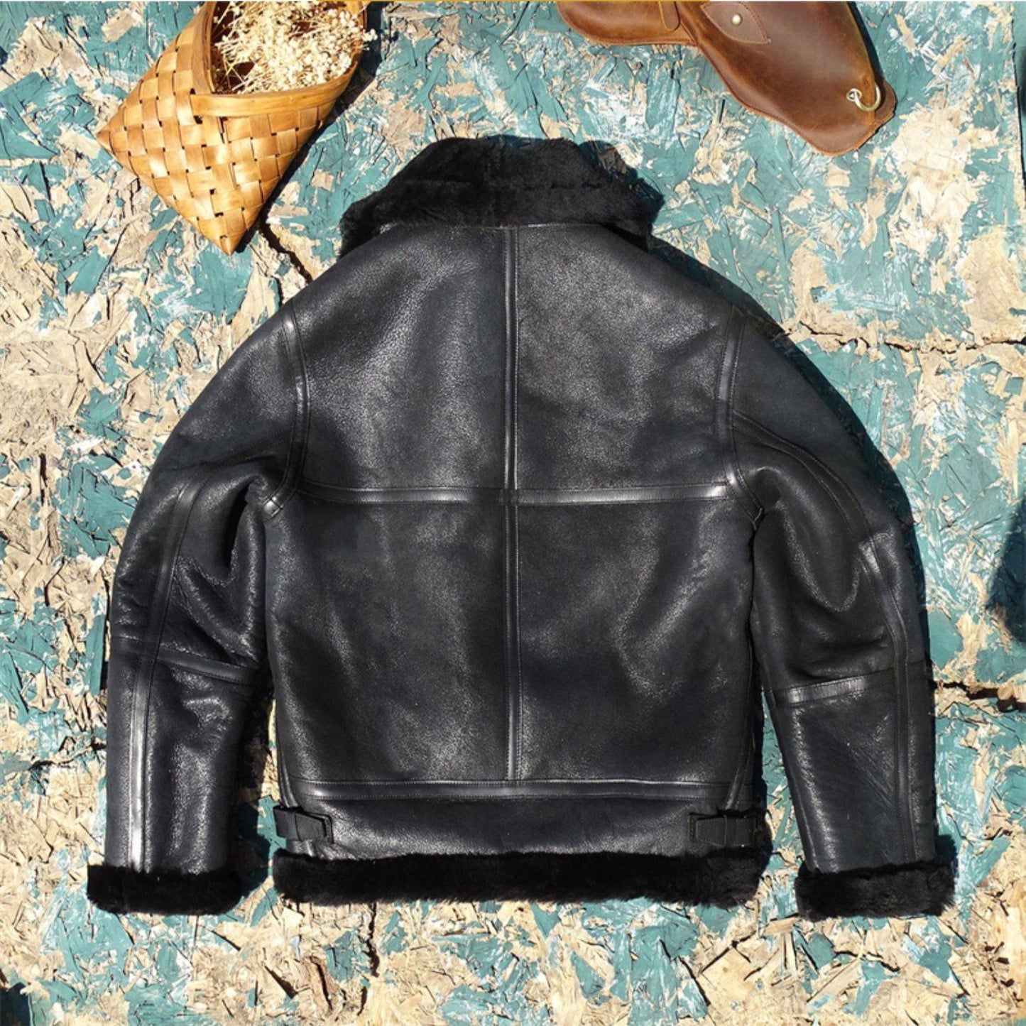 ★ブラックムートン B-3フライトジャケット★S～5XL