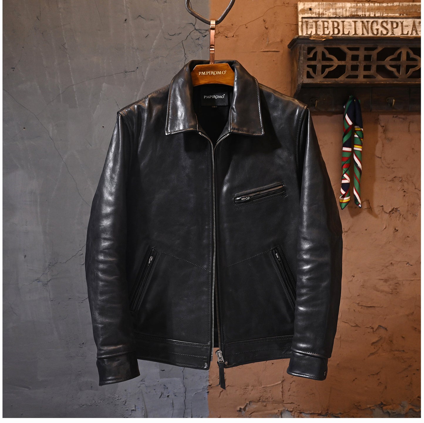 1.3mm厚★ホースハイド スポーツジャケット★M～2XL