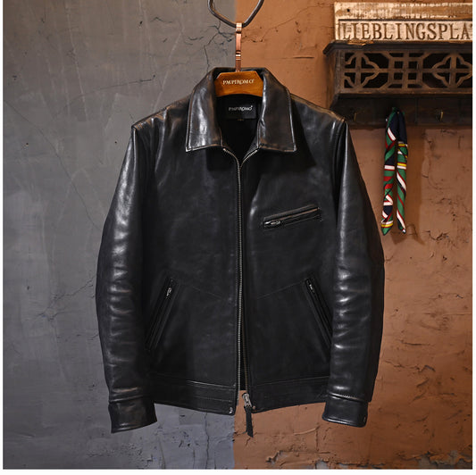 1.3mm厚★ホースハイド スポーツジャケット★M～2XL