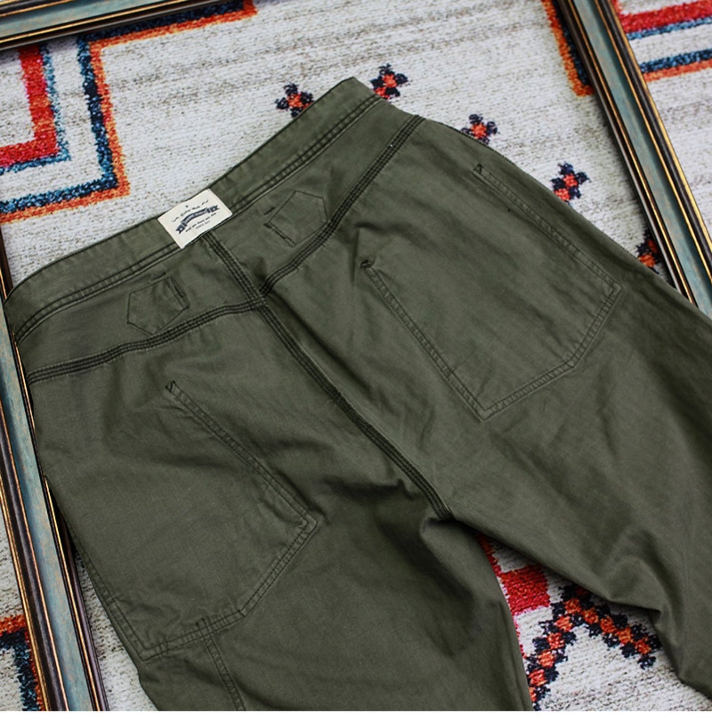 ◇ヴィンテージ復刻デザインHBTコットンヘリンボーン使用 ワークパンツ◇M～3XL