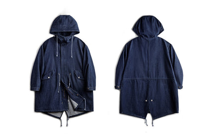 10.2OZデニム使用☆ヴィンテージ 復刻 デニムM-51コート☆S～2XL