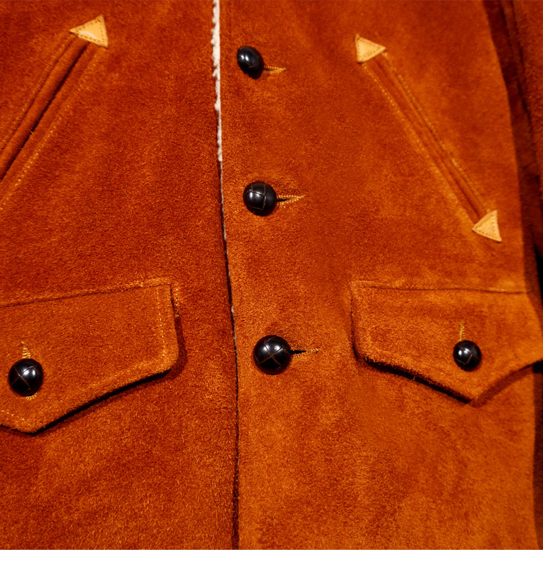 ✩ヴィンテージ復刻 スウェード ウエスタン ランチャージャケット✩S～4XL