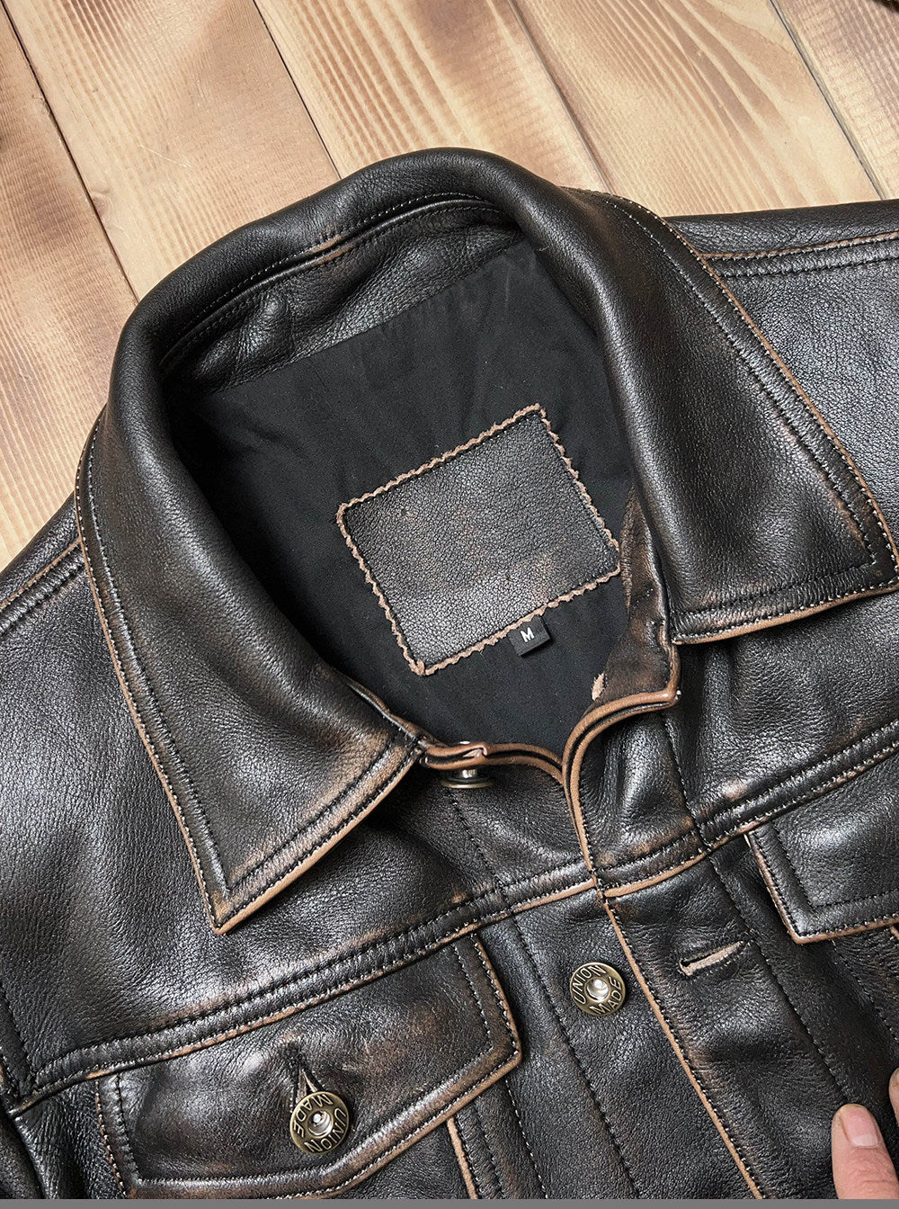 ★507 type3型 復刻モデル 植物タンニン鞣しカウレザージャケット★ S～6XL