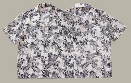2色展開△レーヨン 半袖 アロハシャツ▽S～3XL