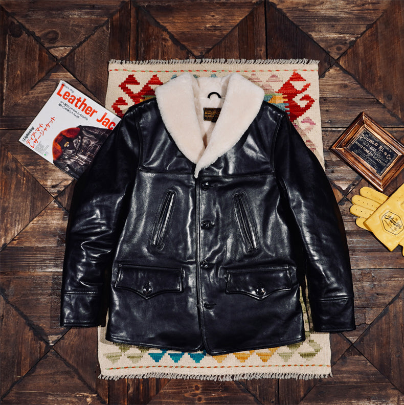 ★ホースハイドレザー×ムートン使用 ランチコート★