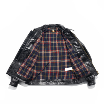 ✩ヴィンテージ復刻 デザイン茶芯 ホースハイドレザー シングルライダース ジャケット✩ M～2XL