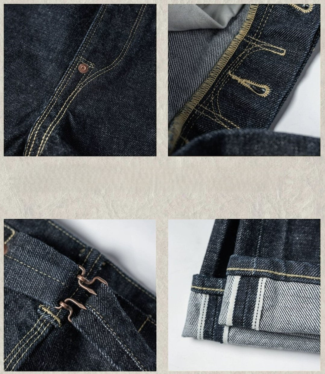◇1936年101型ヴィンテージ復刻 14.5OZ セルビッチ デニムパンツ◇29～38サイズ