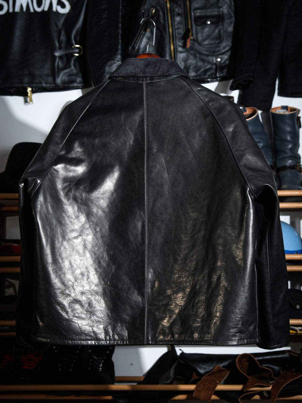 ▲細部のディテールまで完璧な拘り▲オイルワックス加工カウレザー ジャケット▼S/M/L