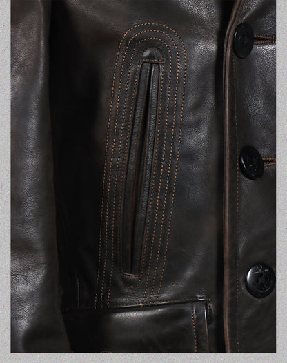 絶妙なヴィンテージ加工▲1.6mm厚  Pコート▼L～3XL