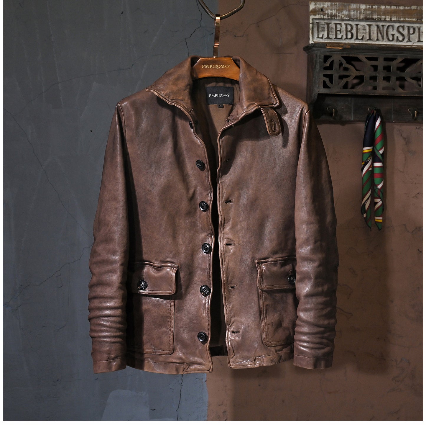 ▲絶妙な色味シープスキンレザー ジャケット▲ M～3XL