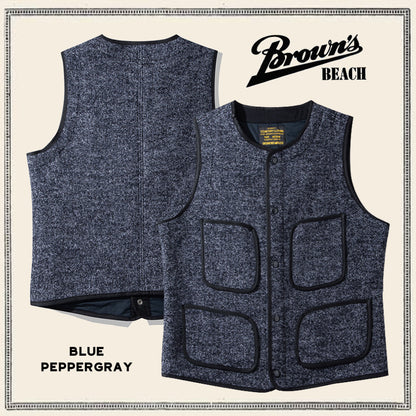 ★ヴィンテージ復刻 ウールコットン ビーチベスト★S～2XL
