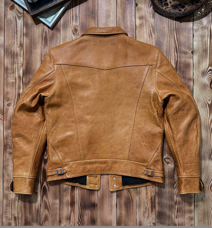 1.6mm厚✩ヴィンテージ復刻カウレザージャケット✩M～5XL
