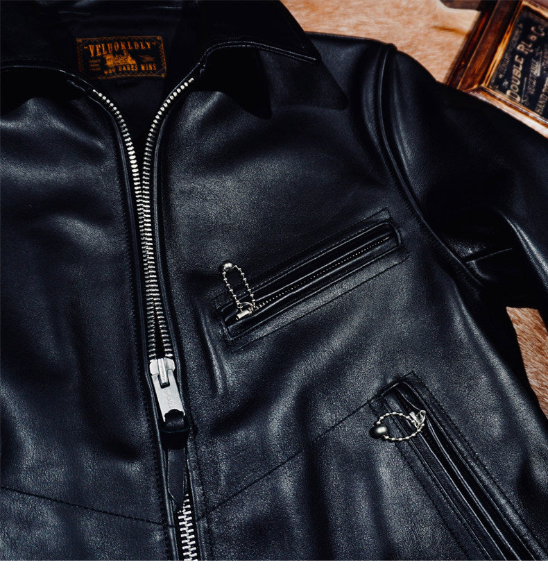 ヴィンテージ復刻 イタリア産カウレザーメカニック フライトジャケットS～4XL