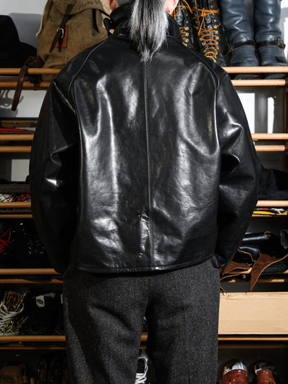 ▲細部のディテールまで完璧な拘り▲オイルワックス加工カウレザー ジャケット▼S/M/L