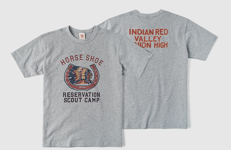 ２色展開◆indian red union highプリント Ｔシャツ◆S～2XL