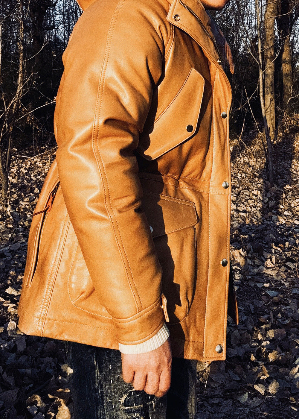 ◇イタリア産シープレザー使用 水染めレザーダウンジャケット◇ M～XL