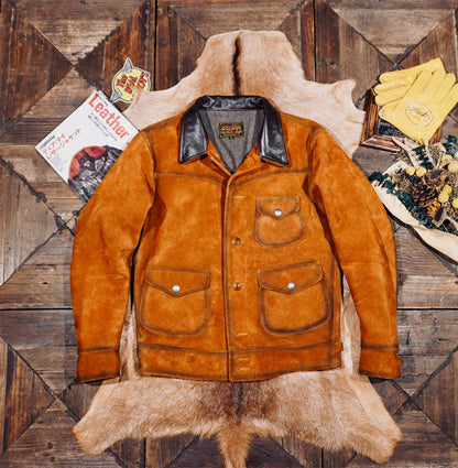 ★ヴィンテージ復刻 ヌバックレザー ウエスタンジャケット★S～5XL