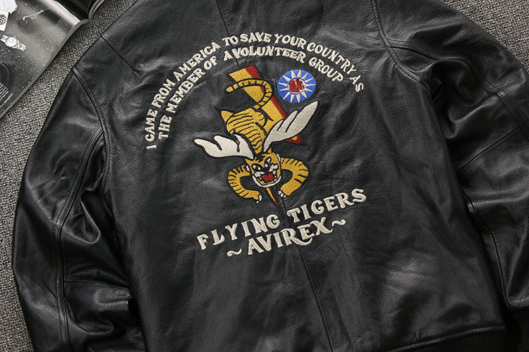 カウレザーFLYING TIGERS  MA-1 フライトジャケット M～4XL