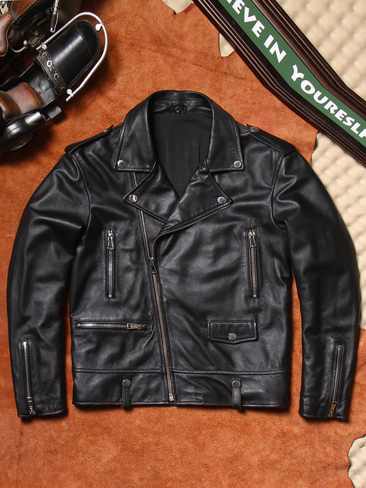 ✩シープレザー ダブルライダースジャケット✩M～5XL