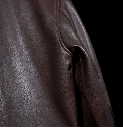 ▲ヴィンテージ復刻 茶芯シープレザー A-2ジャケット▼