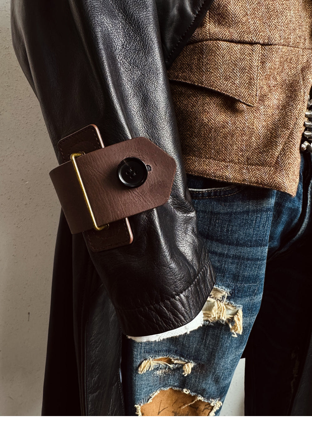 ◇ヴィンテージ復刻 日本産カウレザー モーターサイクルコート◇S～3XL