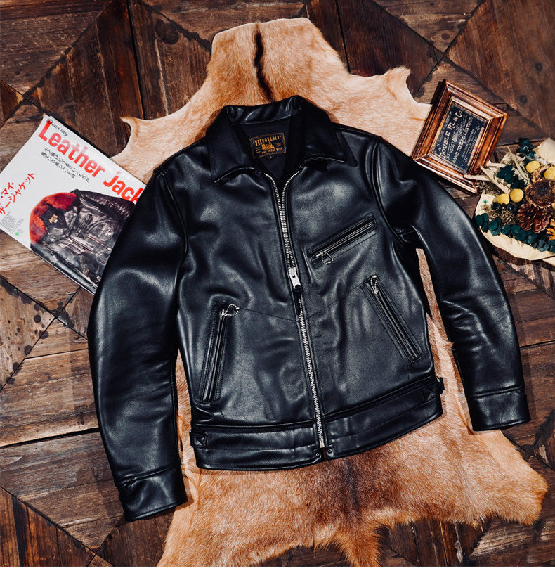 ヴィンテージ復刻 イタリア産カウレザーメカニック フライトジャケットS～4XL