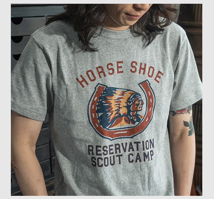 ２色展開◆indian red union highプリント Ｔシャツ◆S～2XL