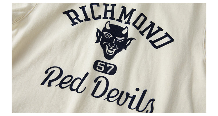 ２色展開◆色味、プリントの雰囲気もGOOD◆ヴィンテージ復刻 RICHMOND REDDEVILS プリント Ｔシャツ◆S～2XL