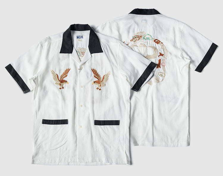 ２色展開★ヴィンテージ復刻 ハーフスリーブ スカシャツ★S～2XL