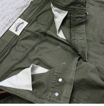 ◇ヴィンテージ復刻デザインHBTコットンヘリンボーン使用 ワークパンツ◇M～3XL