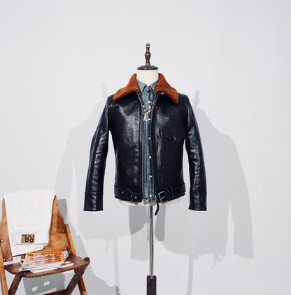 ★ヴィンテージ復刻 ホースハイドレザー B-2フライトジャケット★S～4XL