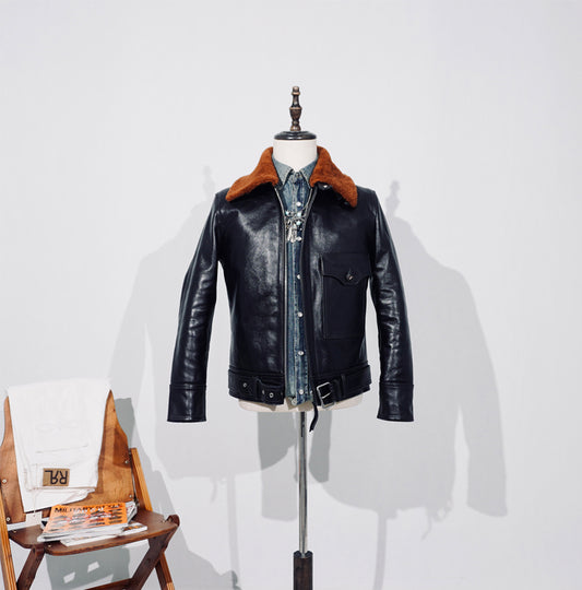 ★ヴィンテージ復刻 ホースハイドレザー B-2フライトジャケット★S～4XL