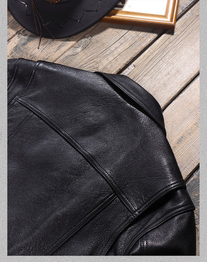 2色展開△水染ゴートレザー  ブルゾン▽ S～5XL