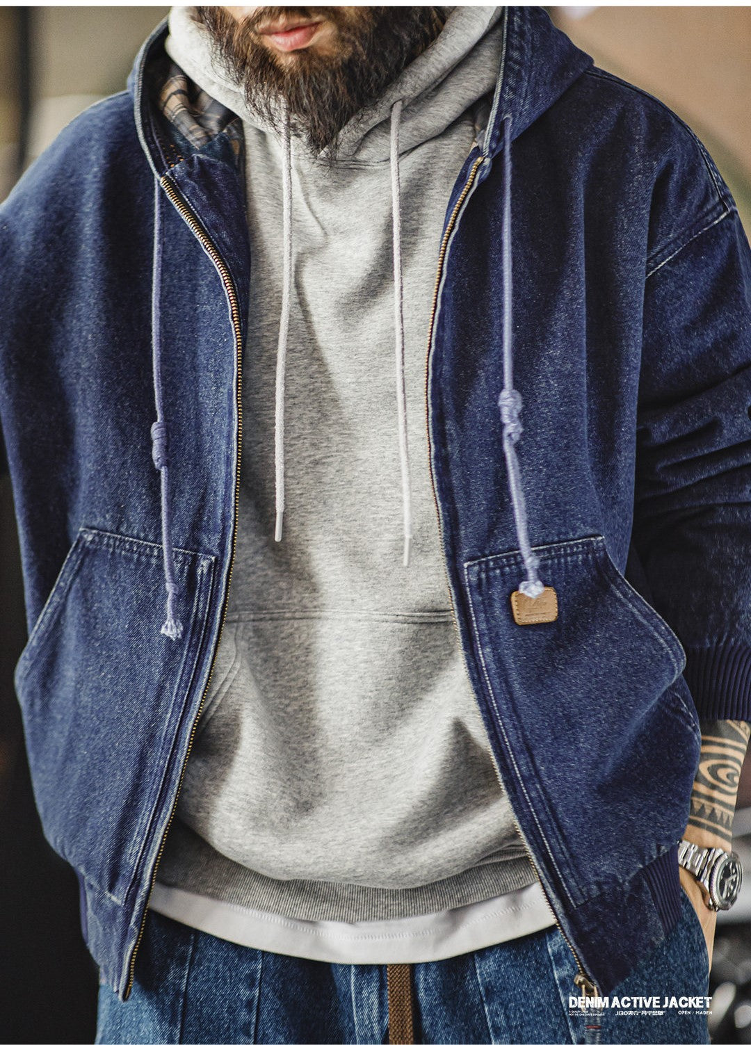▲ヴィンテージ J130復刻 10.5OZ デニム アクティブジャケット▼S～2XL