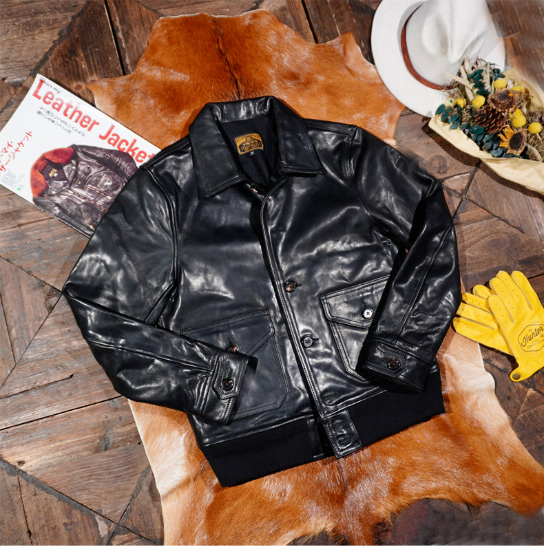 ★ヴィンテージ USエアフォース復刻 ホースハイドレザー A-1 フライトジャケット M～4XL