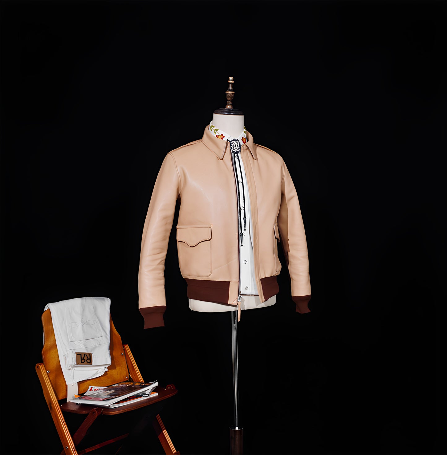 △ヴィンテージ復刻 植物タンニン鞣し カーフレザー A-2ジャケット▽S～4XL