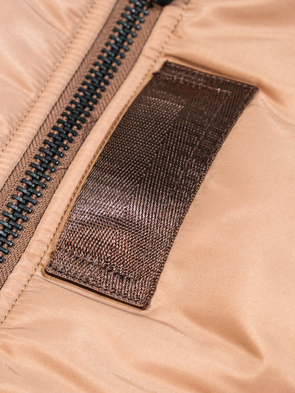 真冬にも▲リバーシブルデザイン チェッカー柄MA-1ジャケット 中綿入り▼S～2XL